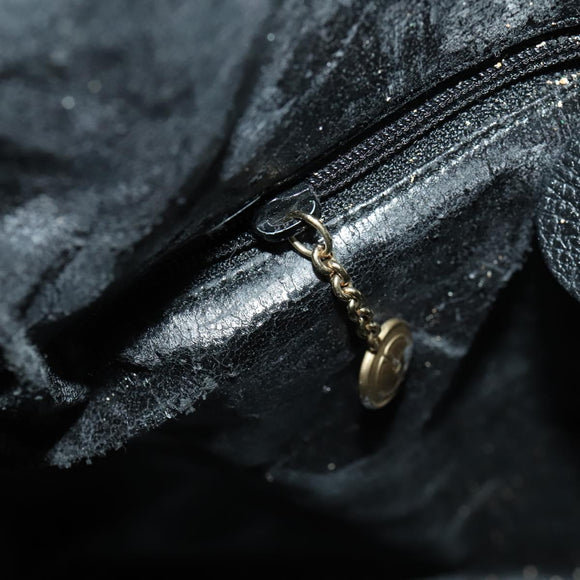 GUCCI Bamboo Schultertasche Leder Schwarz Gold 001 1998 1577 Auth 172308