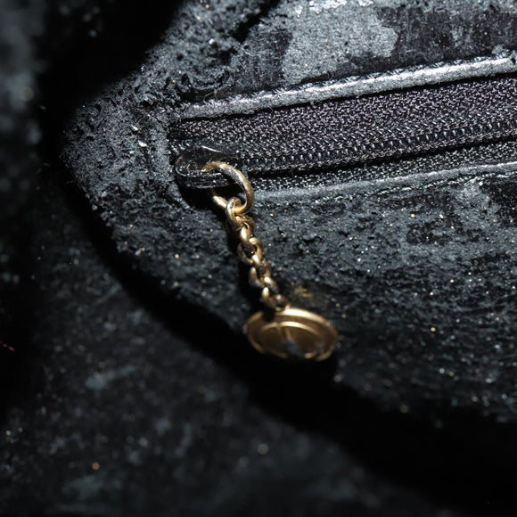 GUCCI Bamboetas Schouder Suède 2-weg Zwart Goud Authenticatie 172309