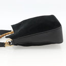 GUCCI Bamboo Shoulder Bag Suede 2way Black Gold 001 2058 1638 0 Auth 172310-3