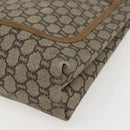 GUCCI GG Plus Supreme Web Sherry Line Tote Bag PVC Beige Rot Auth 172313-10