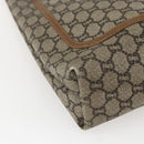 GUCCI GG Plus Supreme Web Sherry Line Tote Bag PVC Beige Rot Auth 172313-11