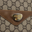 GUCCI GG Plus Supreme Web Sherry Line Tote Bag PVC Beige Rot Auth 172313-14