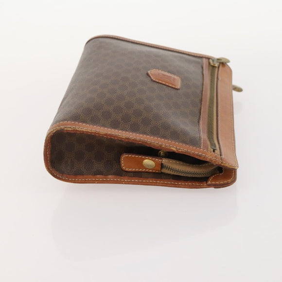 CELINE Macadam Canvas C Sulky Shoulder Bag PVC 2 Set Brown Beige Auth 172314