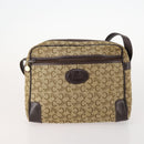 CELINE Macadam Canvas C Sulky Shoulder Bag PVC 2 Set Brown Beige Auth 172314-2