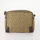 CELINE Macadam Canvas C Sulky Shoulder Bag PVC 2 Set Brown Beige Auth 172314-3