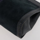 GUCCI Sherry Line Shoulder Bag Suede Leather 2 Set Black Navy Red Auth 172315-16