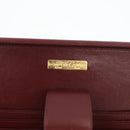 CARTIER Trunk case Must Line Trunk Leather Bordeaux Gold Auth 172317-17