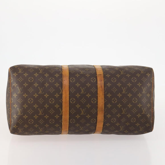 LOUIS VUITTON Monogram Keepall 55 Boston Bag M41424 LV Auth 172324