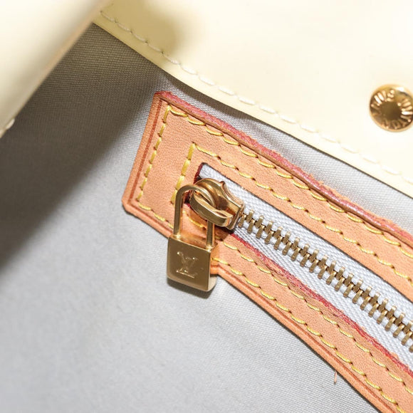 LOUIS VUITTON Monogram Vernis Reade PM Hand Bag Perle M91336 LV Auth 172337