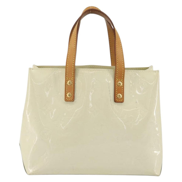 LOUIS VUITTON Monogram Vernis Reade PM Hand Bag Perle M91336 LV Auth 172337