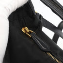 PRADA Hand Bag Nylon 2way Black Gold Auth 172342SAV-17