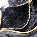 PRADA Hand Bag Nylon 2way Black Gold Auth 172342SAV-23