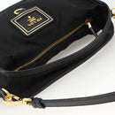 PRADA Hand Bag Nylon 2way Black Gold Auth 172342SAV-7
