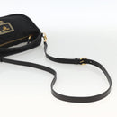 PRADA Hand Bag Nylon 2way Black Gold Auth 172342SAV-9