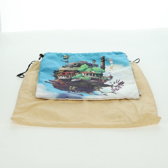 LOEWE Ghibli Collaboration Howl's Moving Castle Pouch Canvas Blue Auth 172346SM