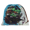 LOEWE Ghibli Collaboration Howl's Moving Castle Pouch Canvas Blue Auth 172346SM-13