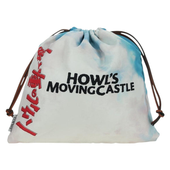 LOEWE Ghibli Collaboration Howl's Moving Castle Pouch Canvas Blue Auth 172346SM