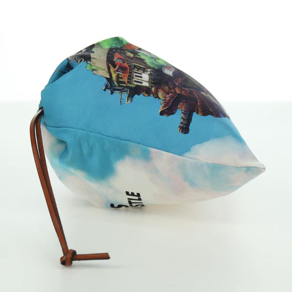 LOEWE Ghibli Collaboration Howl's Moving Castle Pouch Canvas Blue Auth 172346SM