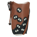 LOEWE Ghibli Collaboration Gate Pocket Bag Leather Brown Silver Auth 172347SM-1