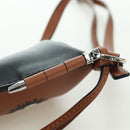 LOEWE Ghibli Collaboration Gate Pocket Bag Leather Brown Silver Auth 172347SM-9