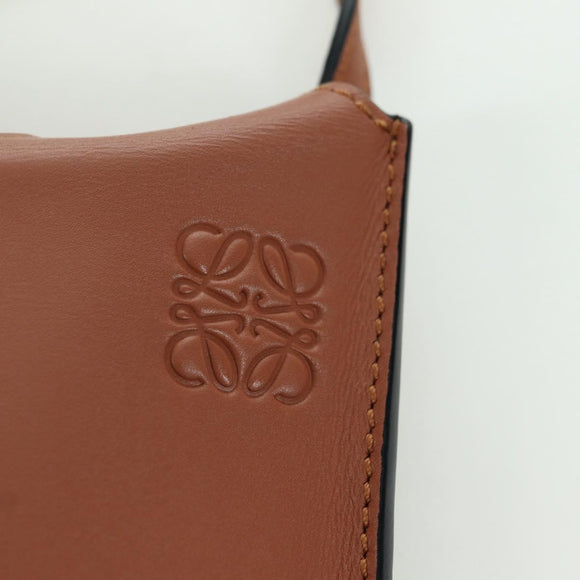 LOEWE Ghibli Collaboration Gate Pocket Bag Leather Brown Silver Auth 172347SM