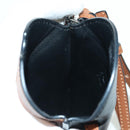 LOEWE Ghibli Collaboration Gate Pocket Bag Leather Brown Silver Auth 172347SM-23