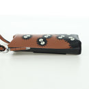 LOEWE Ghibli Collaboration Gate Pocket Bag Leather Brown Silver Auth 172347SM-3