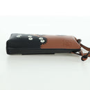 LOEWE Ghibli Collaboration Gate Pocket Bag Leather Brown Silver Auth 172347SM-4