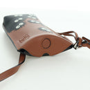LOEWE Ghibli Collaboration Gate Pocket Bag Leather Brown Silver Auth 172347SM-6