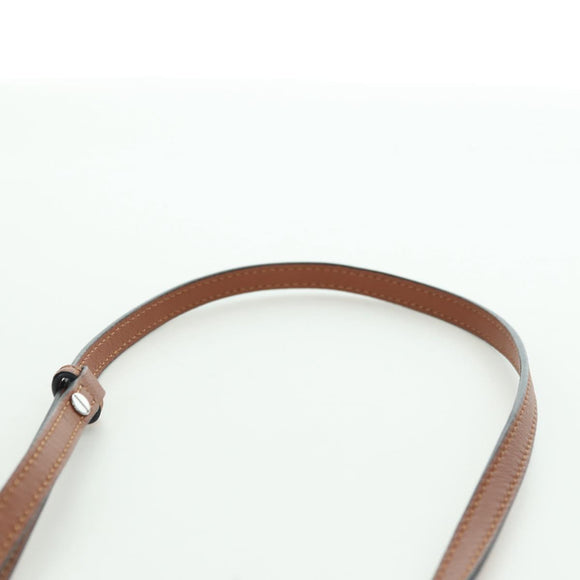 LOEWE Ghibli Collaboration Gate Pocket Bag Leather Brown Silver Auth 172347SM