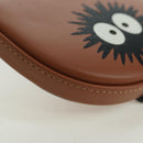 LOEWE Ghibli Collaboration Heel Pouch Mini Bag Leather Brown Auth 172348SM-15