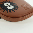 LOEWE Ghibli Collaboration Heel Pouch Mini Bag Leather Brown Auth 172348SM-16