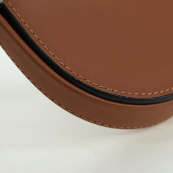 LOEWE Ghibli Collaboration Heel Pouch Mini Bag Leather Brown Auth 172348SM