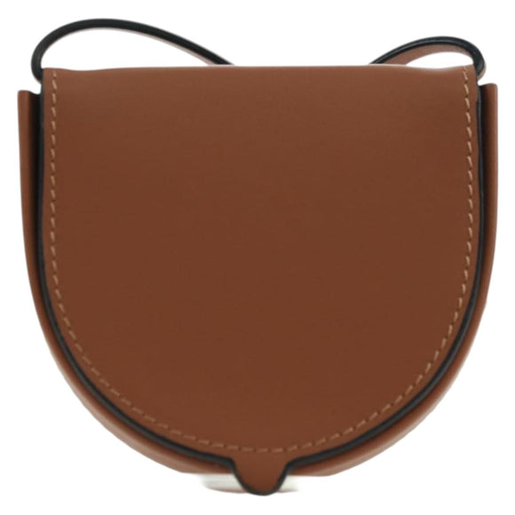 LOEWE Ghibli Collaboration Heel Pouch Mini Bag Leather Brown Auth 172348SM