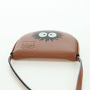 LOEWE Ghibli Collaboration Heel Pouch Mini Bag Leather Brown Auth 172348SM-6