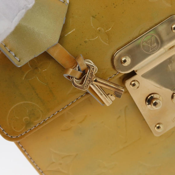 LOUIS VUITTON Monogram Vernis Spring street Hand Bag Gris M91029 LV Auth 172351