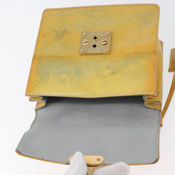 LOUIS VUITTON Monogram Vernis Spring street Hand Bag Gris M91029 LV Auth 172351