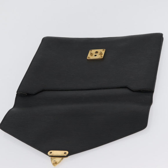 LOUIS VUITTON Epi Porte Documents・Senatur Briefcase Black M54452 Auth 172361