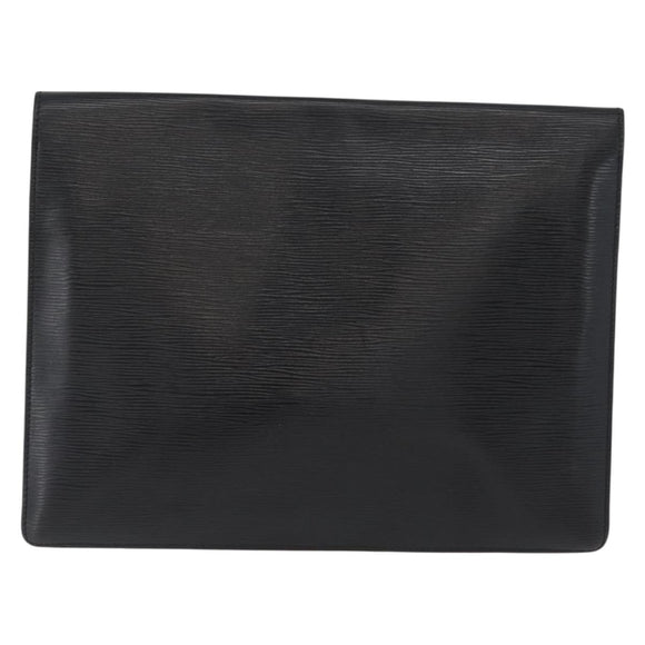 LOUIS VUITTON Epi Porte Documents・Senatur Briefcase Black M54452 Auth 172361