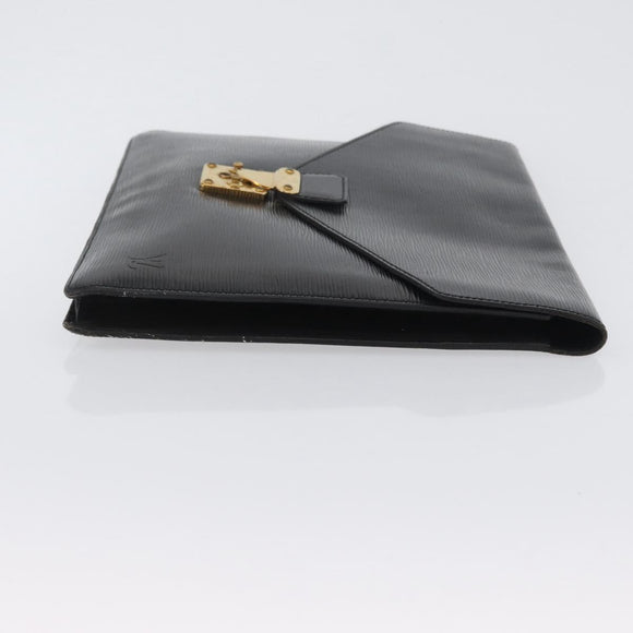 LOUIS VUITTON Epi Porte Documents・Senatur Briefcase Black M54452 Auth 172361