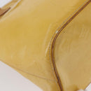 LOUIS VUITTON Monogram Vernis Houston Hand Bag Lime Yellow M91055 LV Auth 172363-16