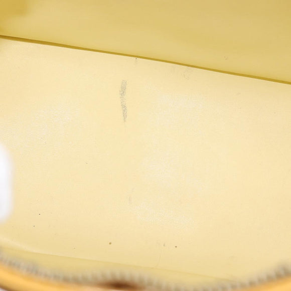LOUIS VUITTON Monogram Vernis Houston Hand Bag Lime Yellow M91055 LV Auth 172363