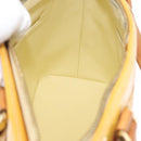 LOUIS VUITTON Monogram Vernis Houston Hand Bag Lime Yellow M91055 LV Auth 172363-19