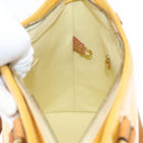 LOUIS VUITTON Monogram Vernis Houston Hand Bag Lime Yellow M91055 LV Auth 172363-20