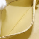 LOUIS VUITTON Monogram Vernis Houston Hand Bag Lime Yellow M91055 LV Auth 172363-22
