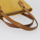 LOUIS VUITTON Monogram Vernis Houston Hand Bag Lime Yellow M91055 LV Auth 172363-7