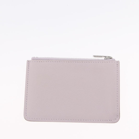 HERMES Constance Slim Wallet Leather Pink Silver Auth 172366SM