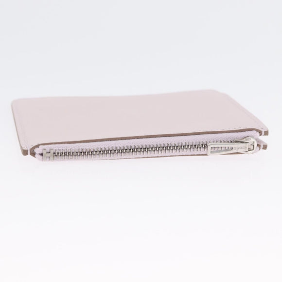 HERMES Constance Slim Wallet Leather Pink Silver Auth 172366SM