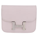 HERMES Constance Slim Wallet Leather Pink Silver Auth 172366SM-3