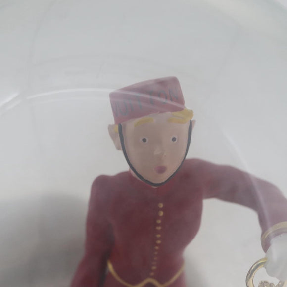 LOUIS VUITTON Snow Globe Pageboy Clear Red LV Auth 172367A